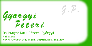 gyorgyi peteri business card