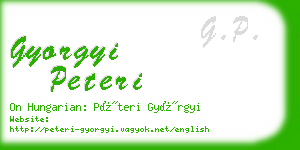 gyorgyi peteri business card